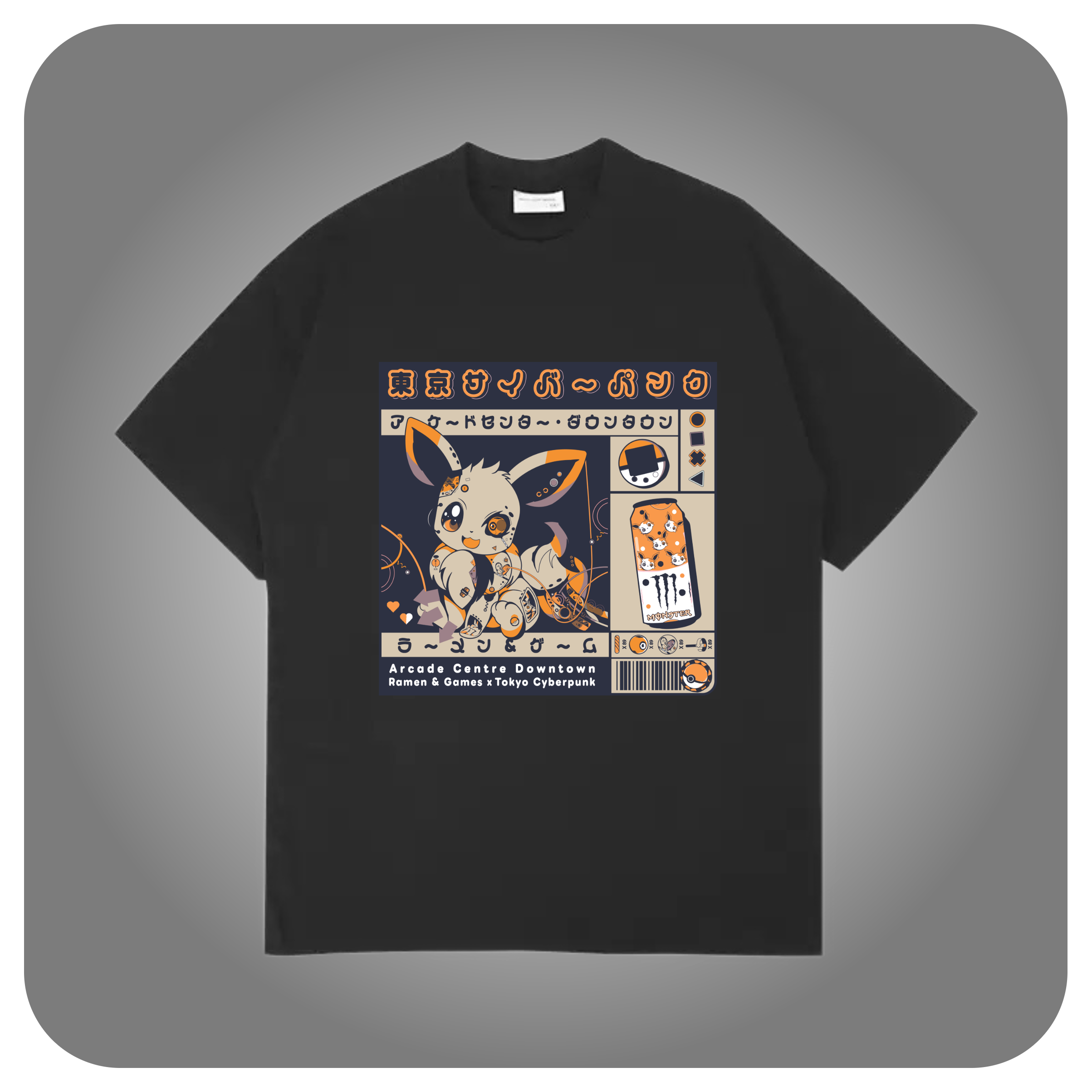 Eevee X Tokyo Cyberpunk - Pokemon T-shirt