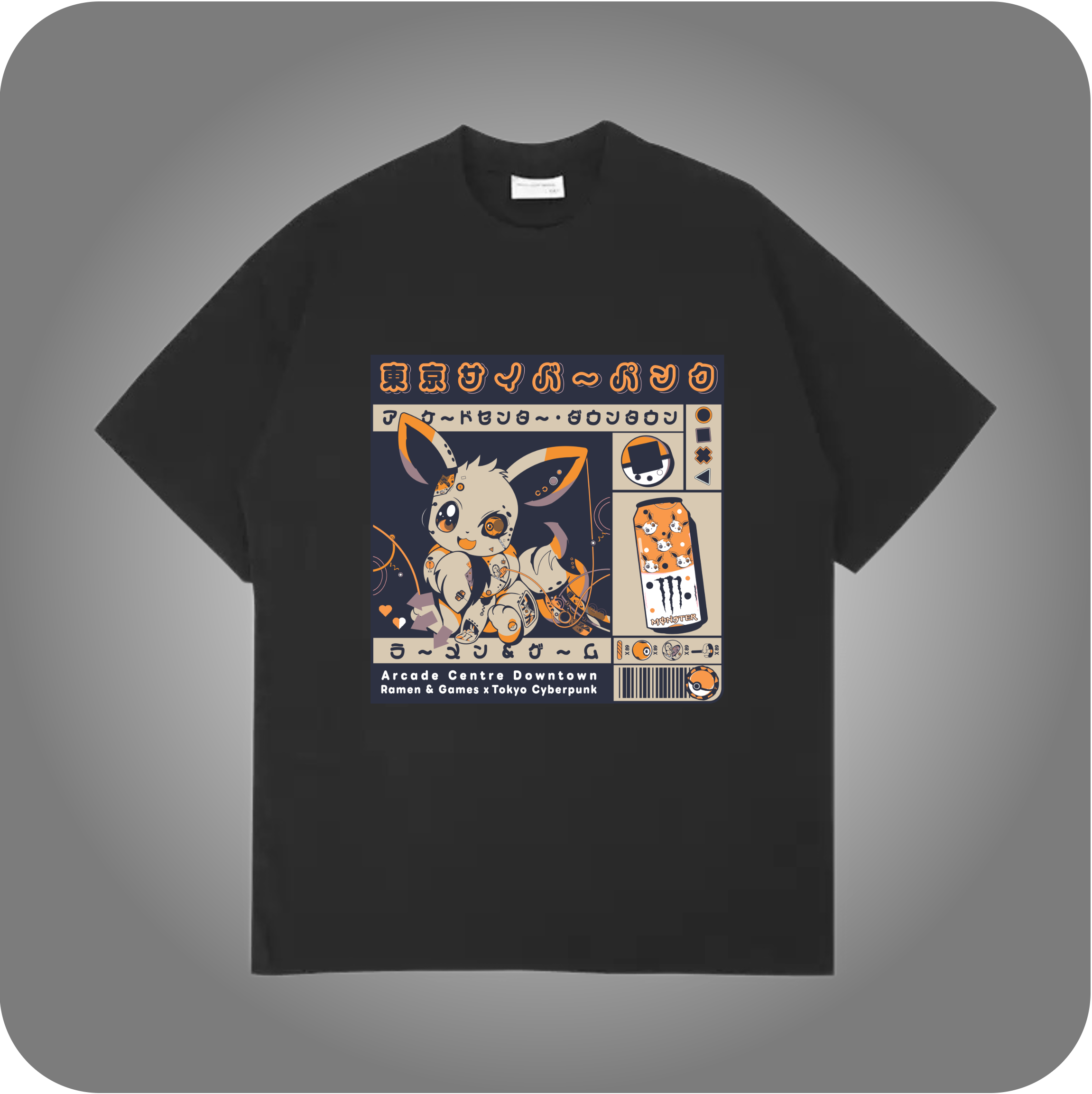 Eevee X Tokyo Cyberpunk - Pokemon T-shirt